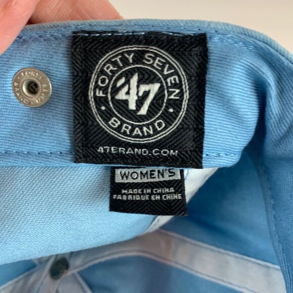 Kansas City Royals Womens Light Blue 47 Brand Clean Up Relaxed Fit Strapback Hat - Picture 6 of 6